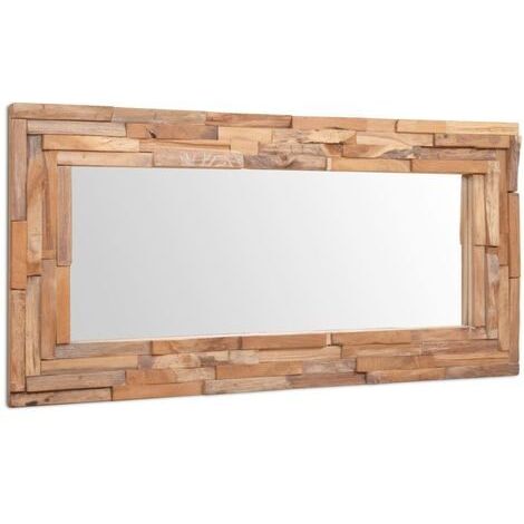 INLIFE Miroir décoratif Teck 120 x 60 cm Rectangulaire (1/5)