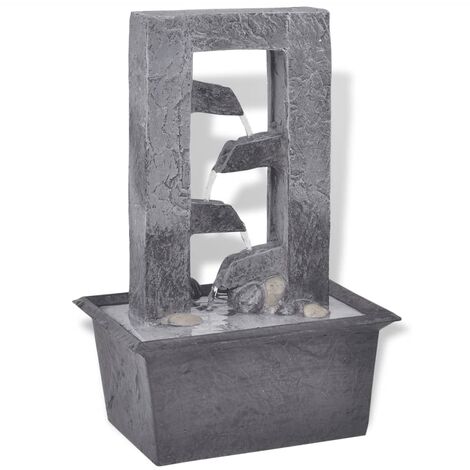 INLIFE Fontaine d'intérieur avec lumière LED Poly-résine (1/5)