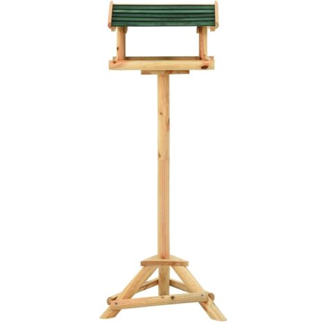 INLIFE Mangeoire à oiseaux et support 37x28x100cm Bois de sapin massif (1/5)
