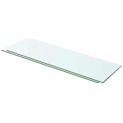 INLIFE Panneaux d'étagère 2 pcs Verre Transparent 60 x 15 cm (1/4)