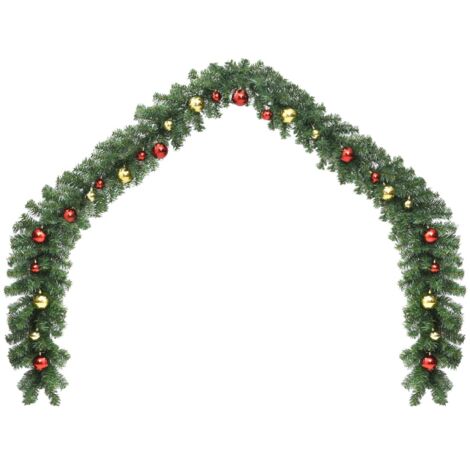 INLIFE Guirlande de Noël décorée avec boules et lumières LED 5 m (1/5)