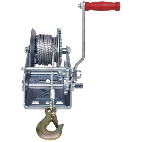 Treuil manuel 1134 kg – Capacité de 1 134 kg – Longueur câble 10 m – 2 vitesses pour tir rapide ou lent – Construction en fer durable – Inlife (1/6)