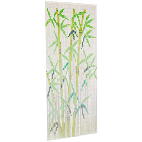 INLIFE Rideau de porte contre insectes Bambou 90 x 200 cm (1/5)
