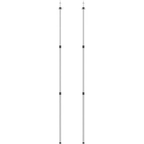 INLIFE Mâts de bâche télescopiques Aluminium avec longueur de 102-260 cm 2 pcs (1/5)