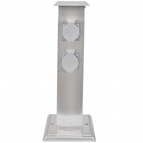 INLIFE Pilier de prise de jardin Acier inoxydable (1/5)
