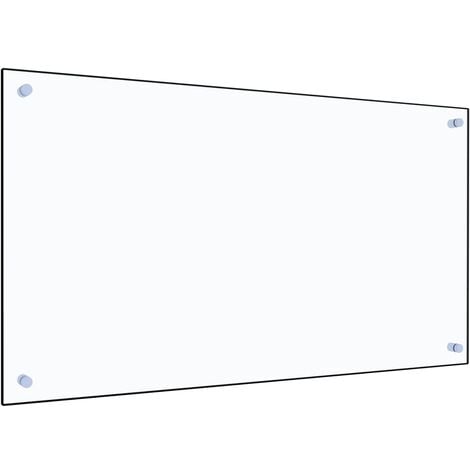 INLIFE Dosseret de cuisine Transparent 90 x 50 cm Verre trempé