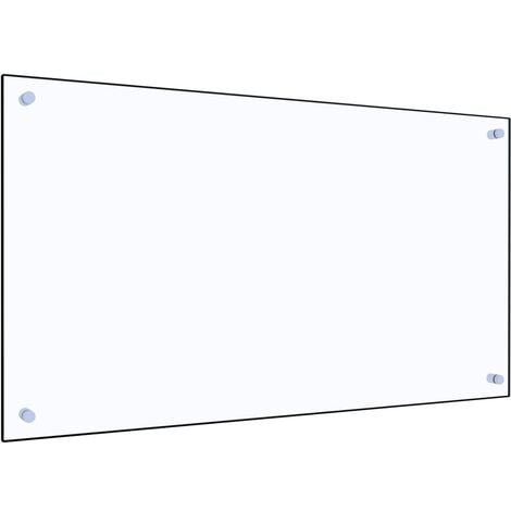 INLIFE Dosseret de cuisine Transparent 90 x 50 cm Verre trempé