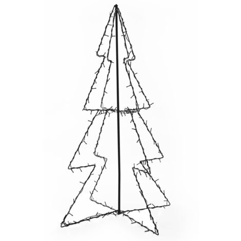 INLIFE Arbre de Noël cône 160 LED d'intérieur/d'extérieur 78x120 cm (1/4)