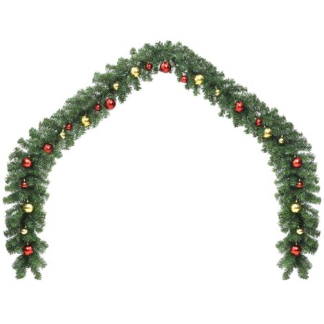 INLIFE Guirlande de Noël décorée avec boules et lumières LED 10 m (1/5)