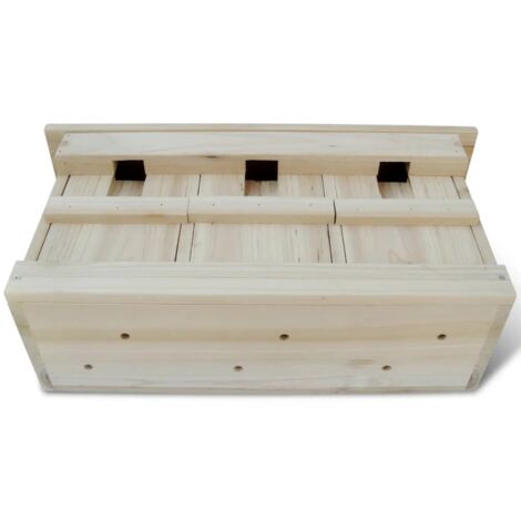INLIFE Maisons pour moineau 2 pcs Bois 44 x 15,5 x 21,5 cm (1/4)