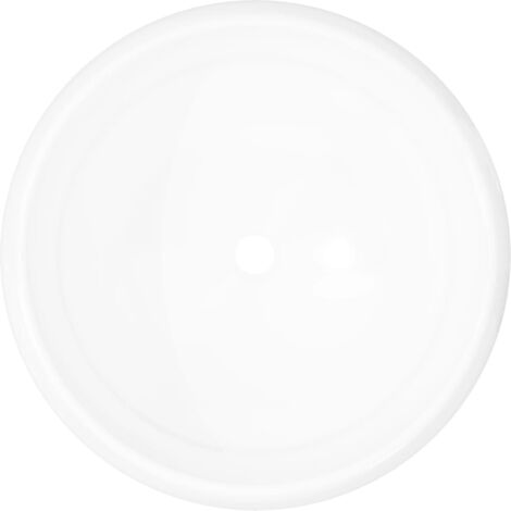 INLIFE Lavabo ronde Céramique Blanc 40 x 15 cm