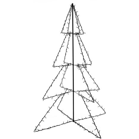 INLIFE Arbre de Noël cône 240 LED d'intérieur/d'extérieur 115x150 cm (1/4)