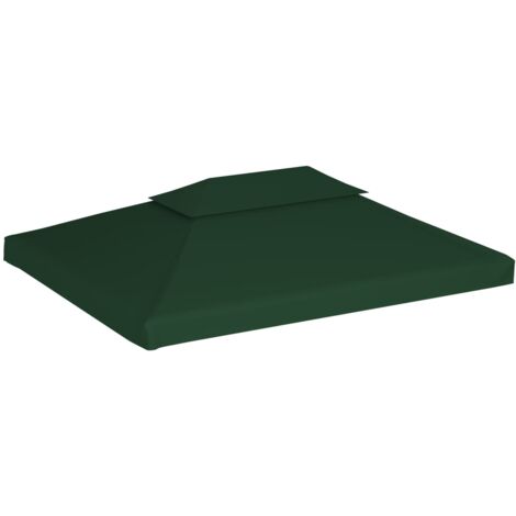 INLIFE Recouvrement de remplacement d'auvent 310 g/m² 3 x 4 m Vert (1/5)