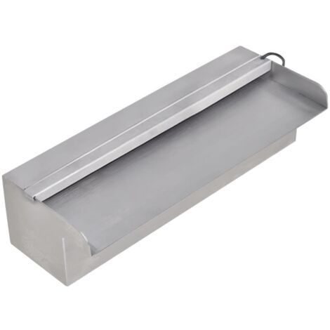 INLIFE Fontaine rectangulaire de piscine avec LED Inox 30 cm (1/5)