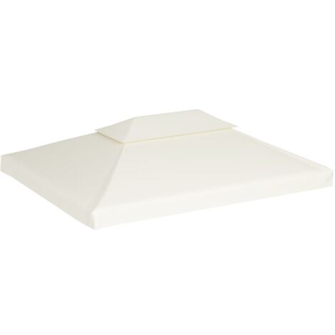 INLIFE Recouvrement de remplacement d'auvent 310 g/m² 3x4m Blanc crème (1/5)