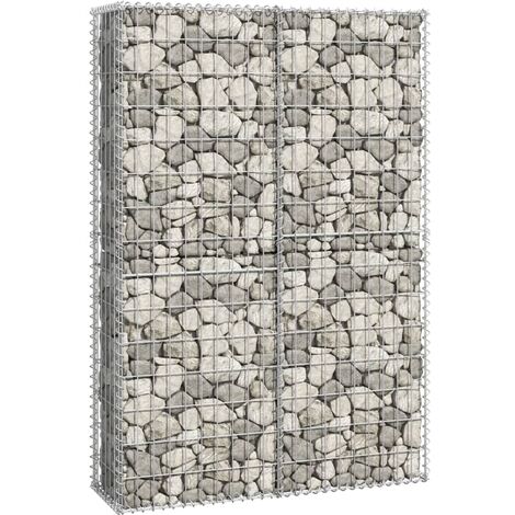Panier de gabion avec couvercle en acier galvanisé 150 x 100 x 30 cm – Résistant aux intempéries – Capacité de charge 1400 kg/m³ – Inlife