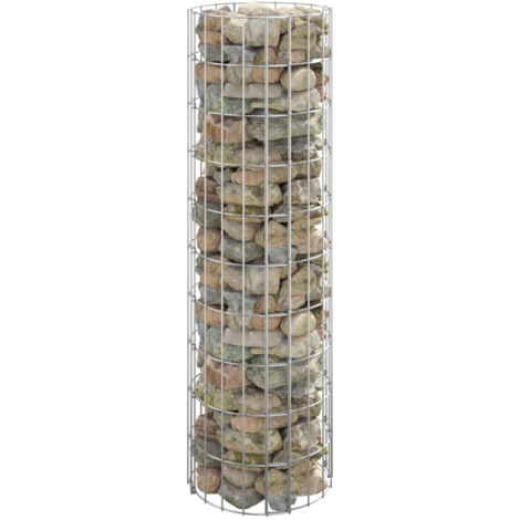 Poteau à gabion circulaire Acier galvanisé Ø30x100 cm (1/5)