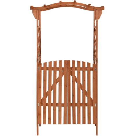 INLIFE Pergola avec portail 116x40x204 cm Bois de sapin massif (1/5)