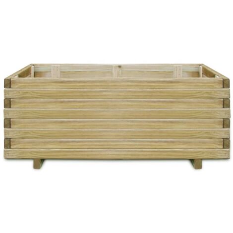 INLIFE Lit surélevé rectangulaire 100 x 50 x 40 cm Bois (1/4)