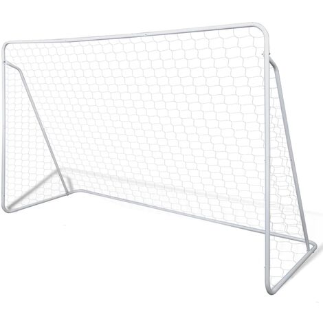 INLIFE Filets de but de football Acier 2 pcs 240x90x150 cm (1/5)