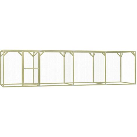 INLIFE Poulailler 1,5x6x1,5 m Pinède imprégnée