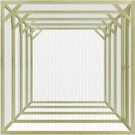 INLIFE Poulailler 1,5x6x1,5 m Pinède imprégnée