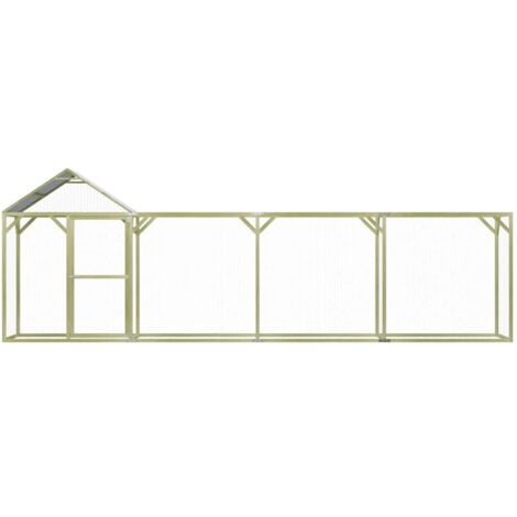 INLIFE Poulailler 6x1,5x2 m Pinède imprégnée