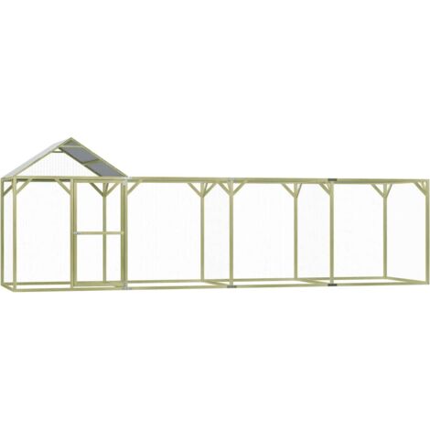 INLIFE Poulailler 6x1,5x2 m Pinède imprégnée