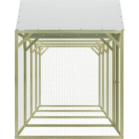 INLIFE Poulailler 6x1,5x2 m Pinède imprégnée