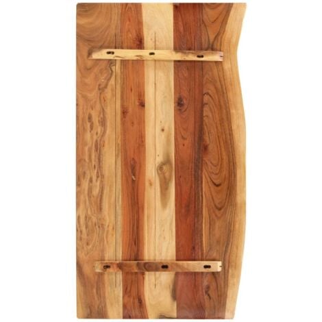 Meuble De Salle De Bain En Acacia Massif Et Pierre 155 Cm EDEN ROCK BOIS DESSUS BOIS DESSOUS