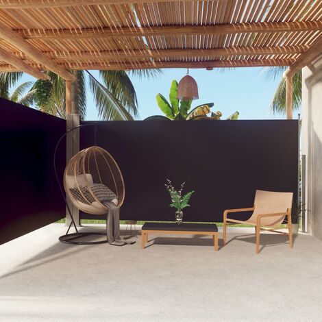 INLIFE Auvent latéral rétractable Noir 180x600 cm (1/5)