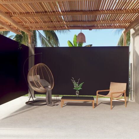 INLIFE Auvent latéral rétractable Noir 200x600 cm (1/5)