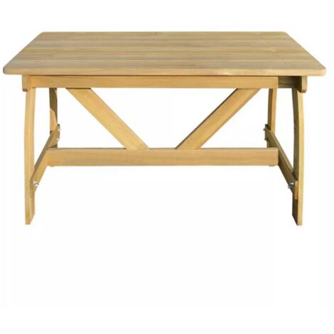 INLIFE Table de jardin 150x74x75 cm Bois de pin imprégné (1/5)