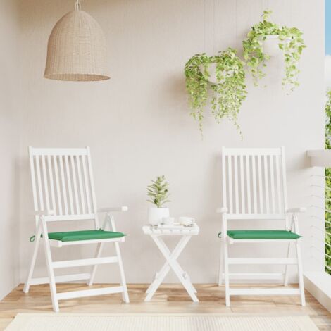 INLIFE Coussins de chaise de jardin 2 pcs Vert 50x50x3 cm (1/5)