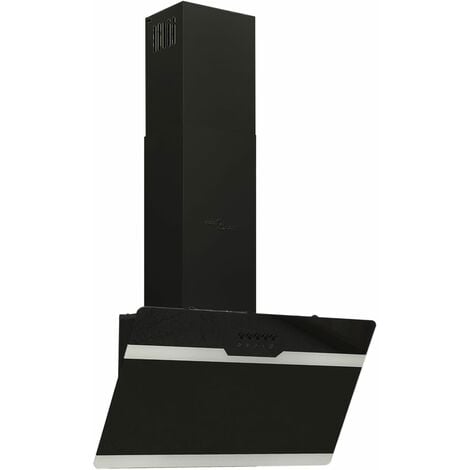 INLIFE Hotte murale 60 cm Acier et verre trempé Noir