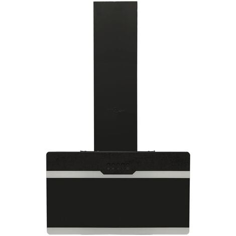 INLIFE Hotte murale 60 cm Acier et verre trempé Noir