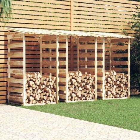 INLIFE Pergolas avec toits 3 pcs 100x90x200 cm Bois de pin imprégné (1/5)