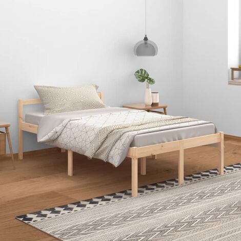 INLIFE Cadre de lit Bois de pin massif 120x200 cm (1/5)