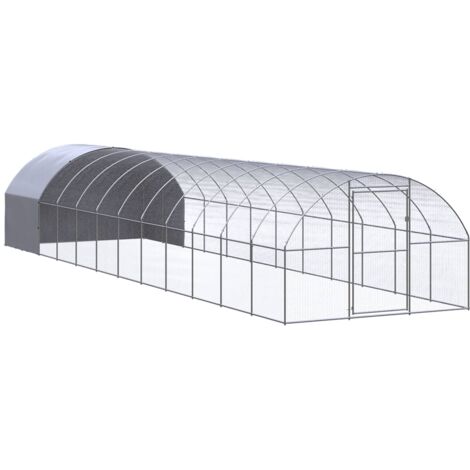 INLIFE Poulailler d'extérieur 3x12x2 m Acier galvanisé (1/5)
