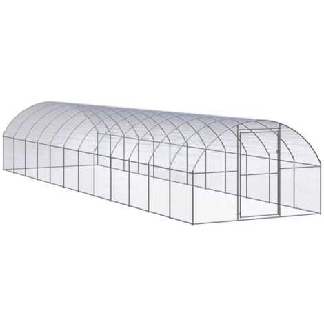 INLIFE Poulailler d'extérieur 3x12x2 m Acier galvanisé (1/5)