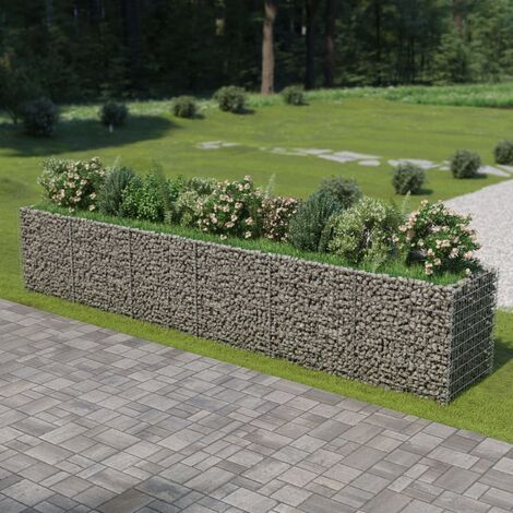INLIFE Lit surélevé à gabion Acier galvanisé 540x90x100 cm (1/5)