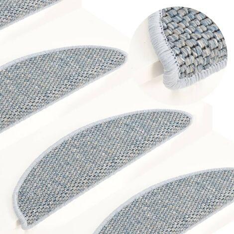 INLIFE Tapis d'escalier autocollants 15 pcs 56x20 cm Bleu (1/5)