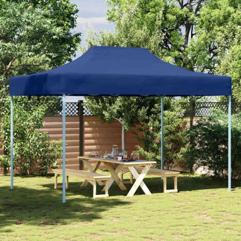 INLIFE Tente de réception pliable professionnelle 3x4 m Acier Bleu (1/5)