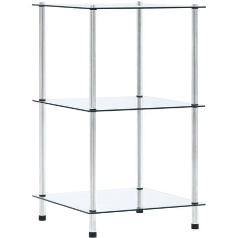 Furniture Limited - Étagère 3 niveaux Transparent 40x40x67 cm (1/5)