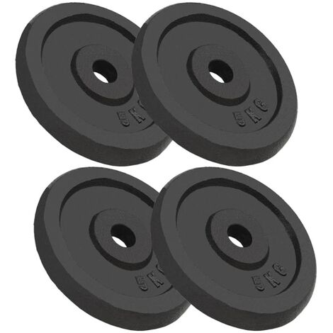 INLIFE Plaque de poids 4 pcs 4x5 kg Fonte (1/4)