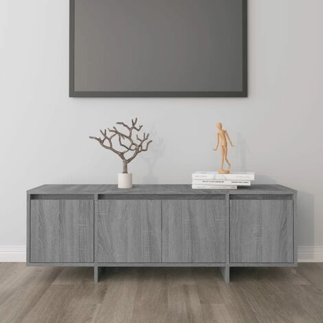 INLIFE Meuble TV Sonoma gris 120x30x40,5 cm Aggloméré (1/5)