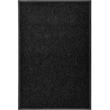 INLIFE Paillasson lavable Noir 60x90 cm (1/5)