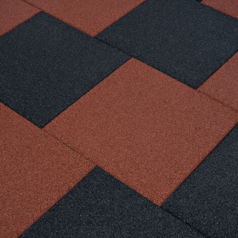 INLIFE Carreaux de protection antichoc 24pcs Caoutchouc 50x50x3cm Noir