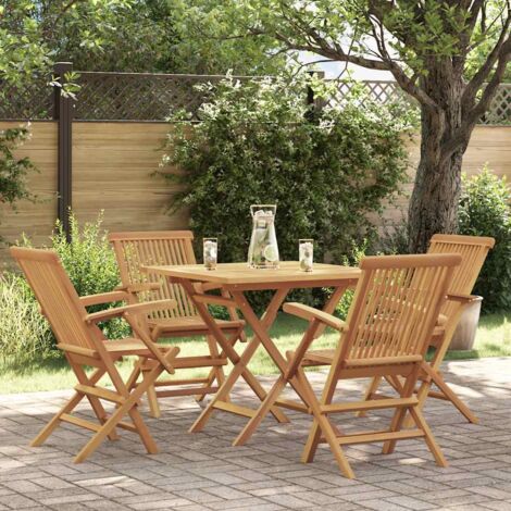 Furniture Limited - Salon de jardin 5 pcs Bois de teck massif (1/5)