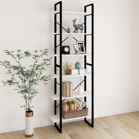 INLIFE Armoire haute Blanc 80x30x210 cm Bois de pin solide (1/5)